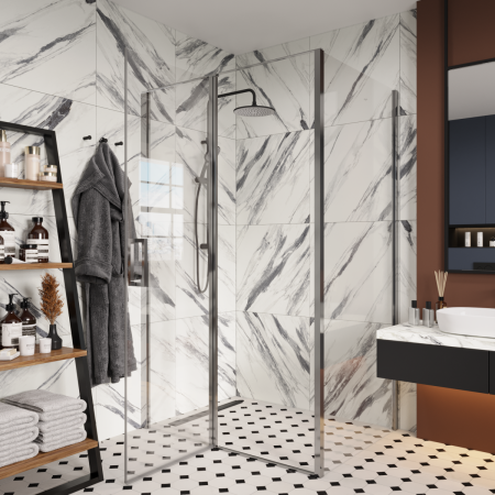 Душевой уголок Cerutti SPA VICTORIA120 120х90 стекло прозрачное профиль хром без поддона
