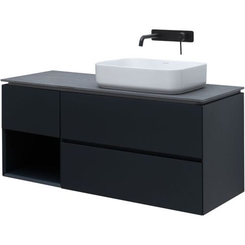 Тумба под раковину Allen Brau Infinity 1.21007.AM 120х50 подвесная цвет черный - фото 2