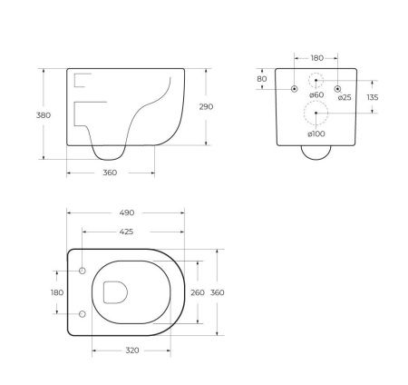 Чаша унитаза подвесная BelBagno SOFT BB084CH-TOR цвет белый без сиденья безободковая смыв торнадо