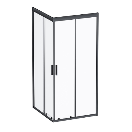 Душевой уголок Am.Pm Gem W90G-403-090BT 90х90 стекло прозрачное профиль черный матовый без поддона