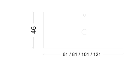 Столешница Armadi Art Vallessi 840-120-А 121х46 накладная цвет графит