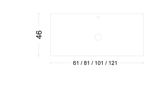 Столешница Armadi Art Vallessi 840-060-А 61х46 накладная цвет графит - фото 2
