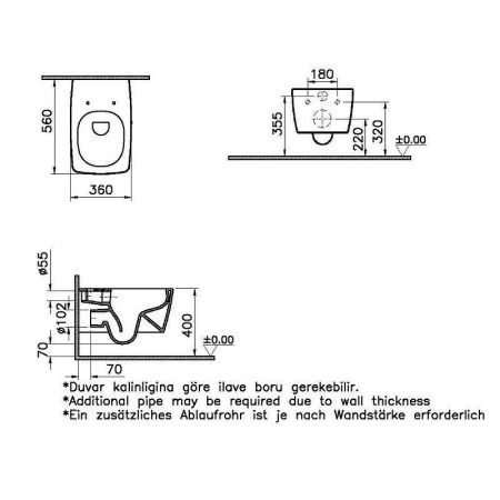 Чаша унитаза подвесная Vitra Metropole 7672B083-0101 цвет черный без сиденья безободковая каскадный смыв