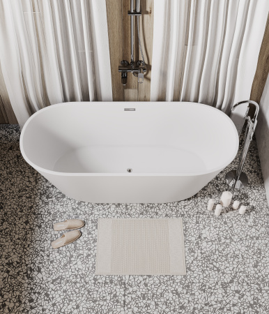 Ванна акриловая Grossman Forta GR-1503M 170х75 отдельностоящая овальная с каркасом