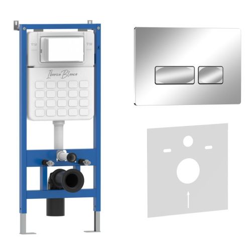 Комплект сантехническая инсталляция с клавишей смыва Iberica Blanca ESTI-R IB001.213 - фото 2