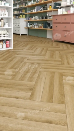 Ламинат Alpine Floor Herringbone 12 Pro New LF106-02 Дуб Эльзас толщина 1.2 см 34 класс 606х101