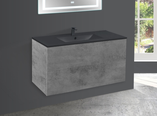 Тумба под раковину Vincea Mia VMC-2MC100BT 101х50х46 подвесная цвет серый - фото 4