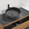 Раковина из сантехнического фарфора Vincea VBS-216MA 40х40 накладная цвет черный без отверстий под смеситель