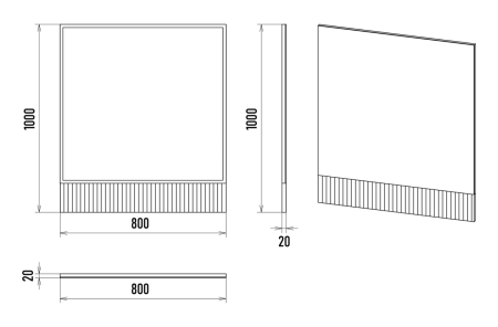 Зеркало Brevita Dakota DAK-02080 80х100 подвесное