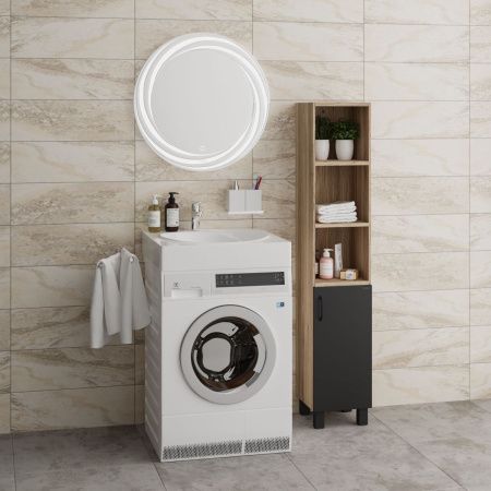 Раковина из искусственного камня Grossman Neo 2606001 60х60 подвесная цвет белый 1 отверстие под смеситель