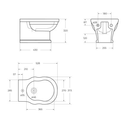 Биде подвесное BelBagno BOHEME BB115BH цвет белый