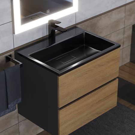 Тумба под раковину Uperwood Barsa 2930205257 60х50 подвесная цвет коричневый