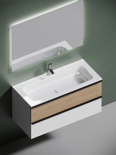 Тумба под раковину Sancos DELTA DL100W 99,5х44,5х50 настенная - фото 4