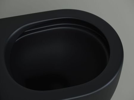 Унитаз приставной Ceramica Nova METROPOL CN4004MB черный с сиденьем микролифт безободковый душевой смыв