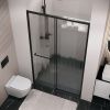 Душевая дверь Grossman Style 100.K33.05.100.21.02 100х195 стекло текстурное профиль черный
