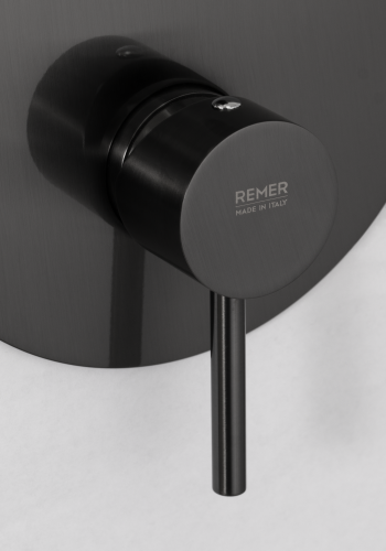 Смеситель для душа Remer X Style X09KBCFP встраиваемый в стену черный брашированный хром без термостата - фото 2