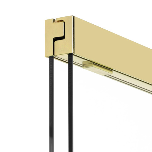 Душевая шторка на ванну New Trendy Sensi P-0101 85х150 стекло прозрачное профиль золото глянцевое ориентация универсальная - фото 5