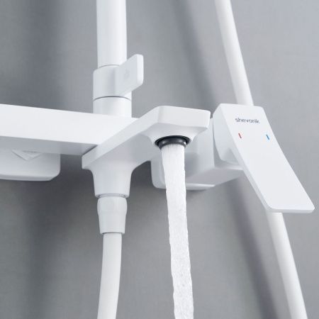 Душевая стойка Shevanik S4436C настенная цвет белый