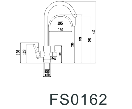 Смеситель для кухни Fmark FS0162 на мойку сатин