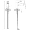 Смеситель Gessi Rilievo 59006#299 на раковину черный