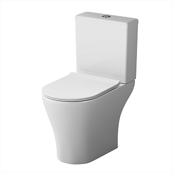 Унитаз напольный с бачком Damixa Sirius DX86C8600SC белый с сиденьем микролифт безободковый каскадный смыв