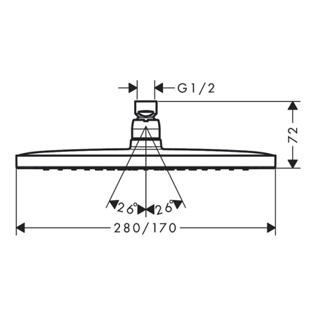 Верхний душ Hansgrohe Croma 100 26257000 30х30 хром