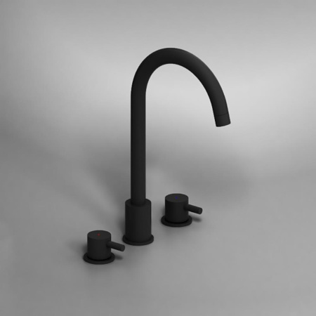 Смеситель Damixa Scandinavian Pure 360200300 на раковину/на столешницу черный без термостата