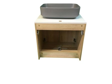 Тумба с раковиной Sintesi STL.W7021_SIN-LVB-APP-409GM 60х60 подвесная цвет белый