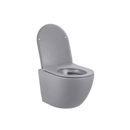 Унитаз подвесной Vincea Globo VT1-14SMG серый матовый с сиденьем микролифт безободковый душевой смыв