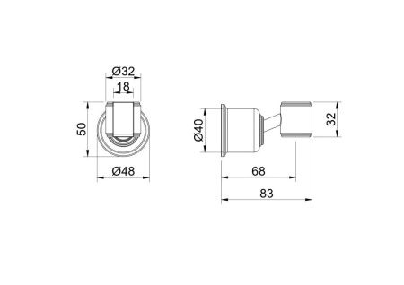 Держатель для душа Aquatek КЛАССИК AQ2407CR хром