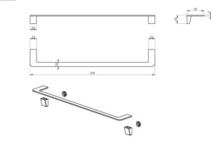 Полотенцедержатель Wonzon & Woghand WW-V2101-MB