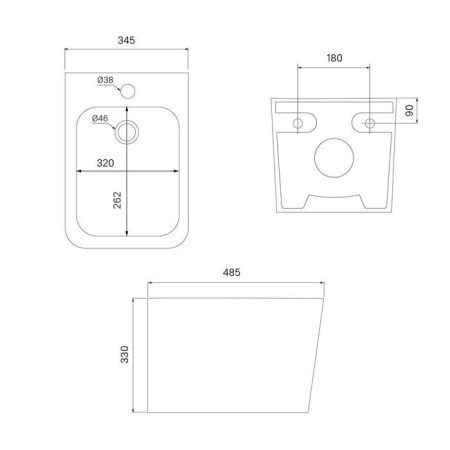 Унитаз подвесной IDDIS Bild BILR2BMi73 черный с сиденьем микролифт безободковый каскадный смыв