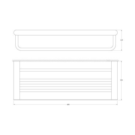 Полка в ванную комнату Artwelle SCHWARZ 7781
