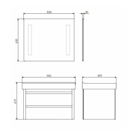 Тумба с раковиной Comforty Дублин 00-00005213CF 90х50 подвесная цвет белый