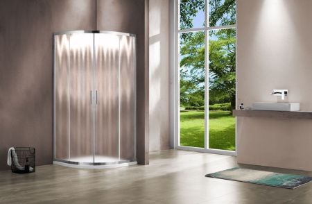 Душевой уголок Vincea Garda VSQ-1G800CH 80х80 стекло текстурное профиль хром без поддона