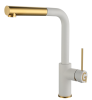 Смеситель для кухни Rivelato 1573503 brina oro на мойку белый/золото