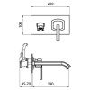 Смеситель для раковины Webert Azeta AZ830606015 настенный хром