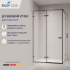Душевой уголок RGW Stilvoll (Стилвол - На стиле) 353204009-24 100х90 стекло матовое профиль черный без поддона