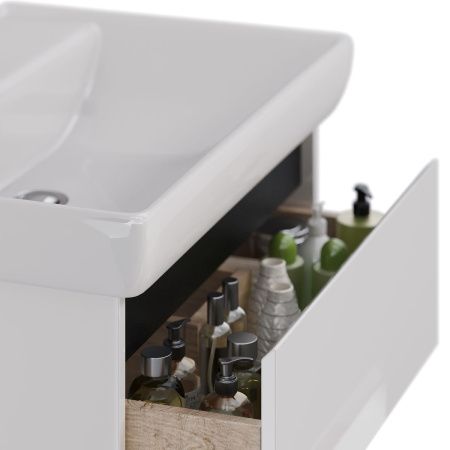 Тумба под раковину LeMark Combi LM03C70T-black 60х40 напольная цвет белый