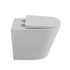 Унитаз приставной BelBagno FLAY-R BB1003CBR/SC белый с сиденьем микролифт безободковый каскадный смыв