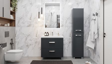 Тумба под раковину Velvex ORLANDO tnORL.80-232 80х40 напольная цвет серый