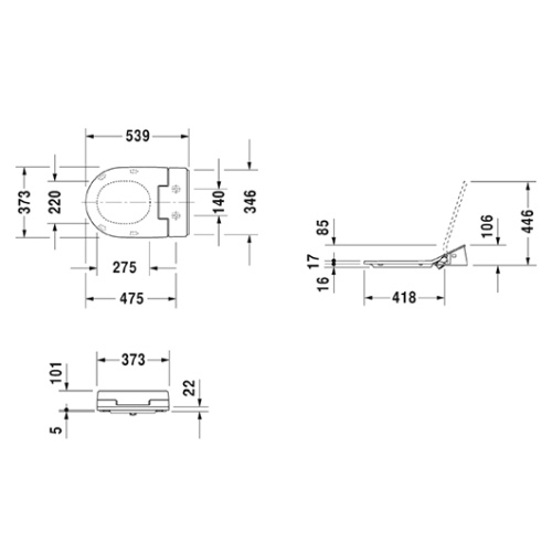 Крышка-биде Duravit SensoWash Slim 611000002502300 - фото 2