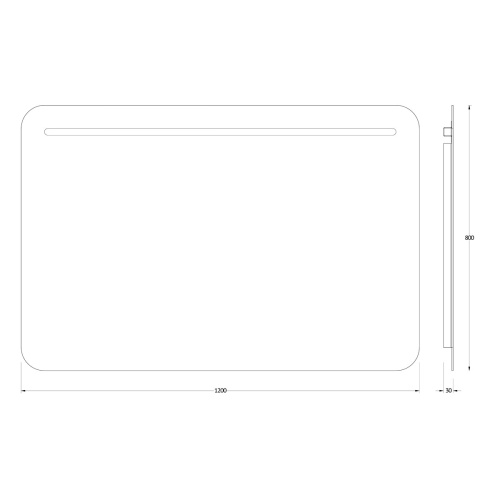 Зеркало со встроенным LED-светильником Evoform Ledline BY 2148 120х80 - фото 2