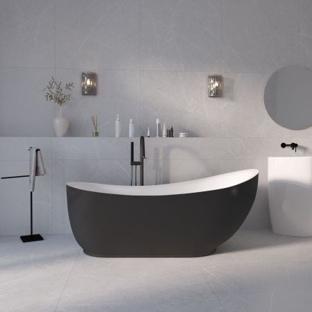 Ванна акриловая Grossman Style GR-2303MB 180х90 отдельностоящая овальная с каркасом