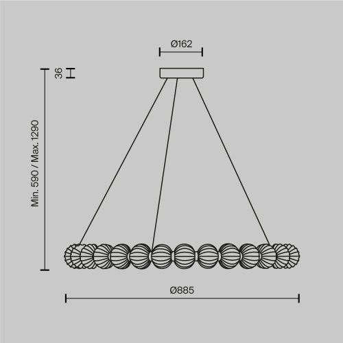 Светильник подвесной Maytoni Amulet Modern MOD555PL-L30CH4K - фото 3