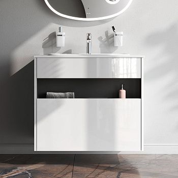 Тумба под раковину Am.Pm Func M8FFUX0801WG 80х50 подвесная цвет белый