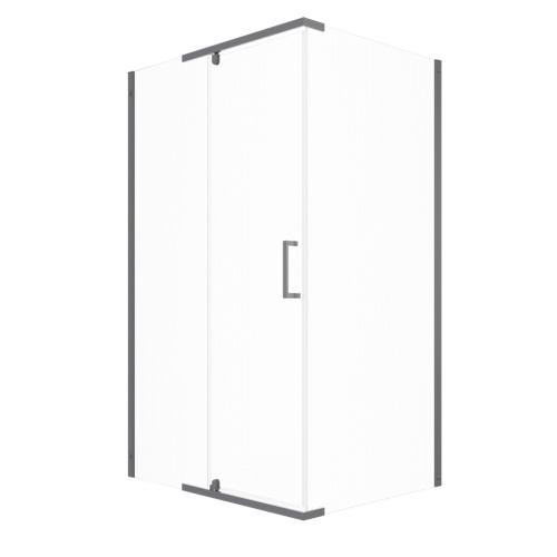 Душевой уголок Тритон Терра-Графит Щ0000073938 120х90 стекло прозрачное профиль хром без поддона - фото 4