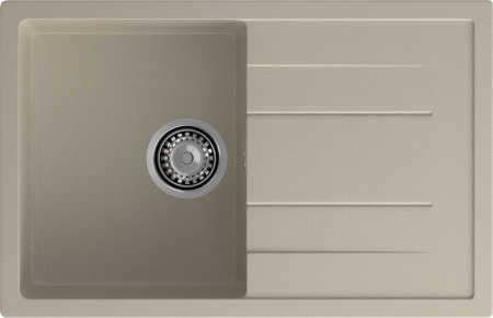 Кухонная мойка Granfest Quadro Q-780L топаз 77х50 цвет серый поверхность матовая