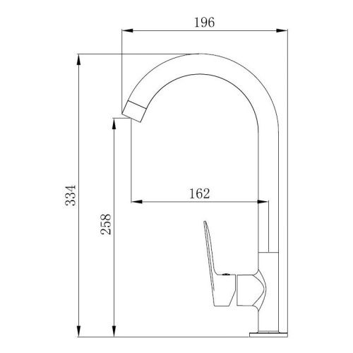 Смеситель для кухни Voda Shore SHR519 на мойку хром - фото 3