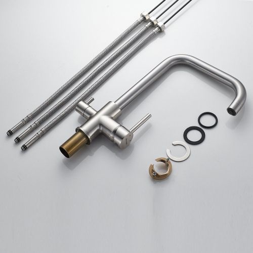 Смеситель для кухни Shevanik S228L на мойку сатин - фото 4